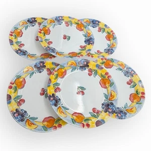 Set 6 piatti pranzo insalata Corelle modello cesto frutta 7" bordo frutta ciliegia - Foto 1 di 9