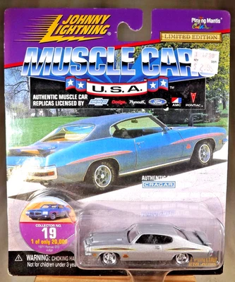 Johnny Lightning Muscle Cars 1998 EE. UU. #19 1971 PONTIAC GTO JUDGE plateado con crágar Foto 1 de 4