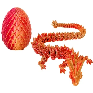 Surprise Dragon Egg Articulating Gemstone Dragon Fidget Toy RADIACTIVE RED - Picture 1 of 3