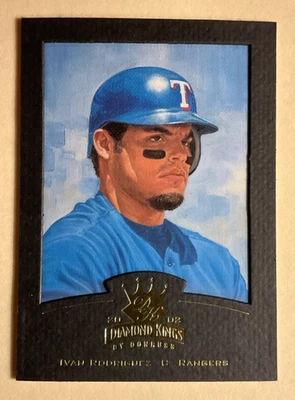 IVAN RODRIGUEZ 2002 Diamond Kings Oro #76 * Marco Negro * SP Numerado 055/100 Foto 1 de 4