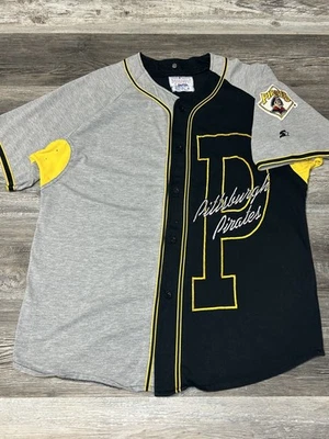 Vintage 90's Starter MLB Pittsburgh Pirates Hooded Baseball Jersey XL - Image 1 of 4