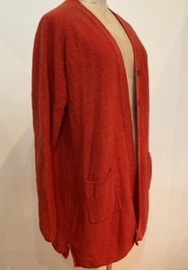Mansted Women’s Rust 100% Lambswool Knit Cardigan Size Large - Picture 1 of 12