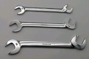 3 Vintage Snap On Tools Metric 4 Way Four Wrench Double Open End VSM52 12 14 17 - Foto 1 di 11