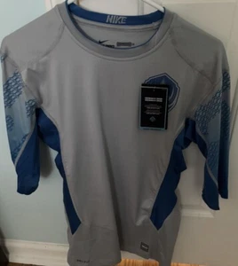 Nike Pro Combat Dri Fit Hyper Cool Series Herren Kompressionsshirt - XL - Grau/Blau - Bild 1 von 8