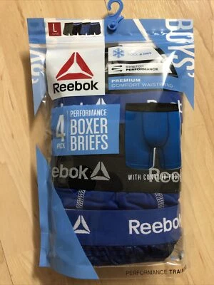 Reebok Boys L 12/14 Performance Boxer Briefs 4-Pack With Contour Pouch New - Image 1 of 4