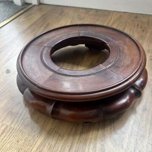 Vintage chinesischer Palisander runder Sockel Display Ständer für Vase oder Blumentopf 10 Zoll - Bild 1 von 8