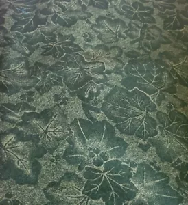 Vntg Sewing Fabric 5th Ave Stain Resistant Cotton Upholstery 29x56" Grern Leafy - Picture 1 of 4