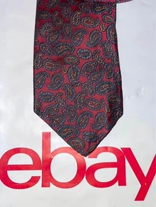 ๐  POLO RALPH LAUREN Silk Neck Tie Red Paisley - Picture 1 of 8