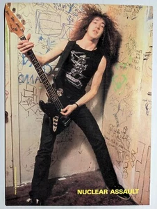 NUCLEAR ASSAULT / S.O.D. / DAN LIKER / BAND MAGAZINE FULL PAGE PINUP CLIPPING - Picture 1 of 2