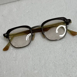 Vintage Bausch & Lomb B&L Safety Glasses 5 3/4” Horn Rimmed 46 1950s - Picture 1 of 17