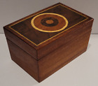 Vintage Late 20th Century Mahogany Trinket Box with a Decorative Hinged Lid