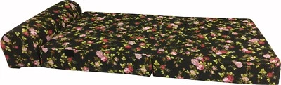 Roses Black Sleeper Chair Folding Foam Beds, Portable Guest Bed 6x48x 72 - Image 1 of 2