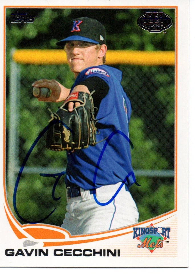 Gavin Cecchini New York Mets 2013 Topps Pro Debut Signed Card - Image 1 of 1