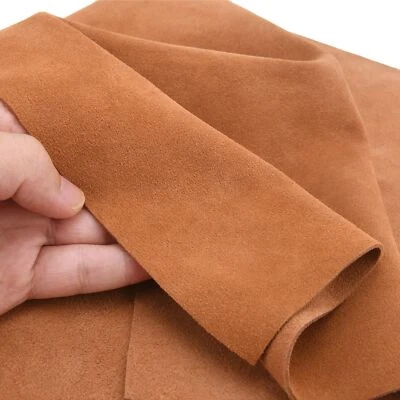 5/6oz Suede Cowhide Leather Pieces Tooling Leather for Sewing ,Craft Projects - Image 1 of 4