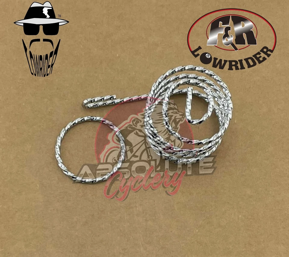 F&R 原装低速自行车钢方形斜纹铬棒球棒夹。 — 第 1/1 张图片