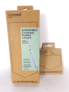 RHINOSHIELD Lanière Cordon de téléphone tressé Lilas Ajustable + adaptateur - Zdjęcie 1 z 1
