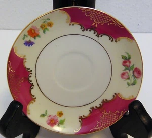 Winterling Bavaria Piattino Porcellana Disegno Floreale Viola e Oro - Foto 1 di 4