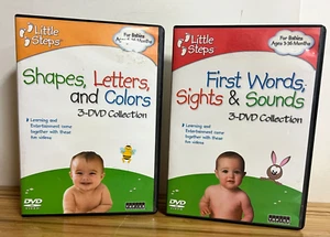 2 Little Steps DVD sets- Shape Letters & Colors/ Sights & Sounds - Bild 1 von 8
