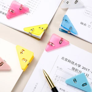 Simple Book Paper Corner Clip Triangle Clip Snack Binder Clip Photo Stand Clips§ - Picture 1 of 22