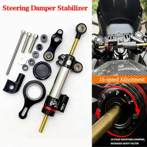 YZF R6 Steering Damper Stabilizer Bracket Mount Kit For YAMAHA YZF-R6 2006-2020 - Picture 1 of 12