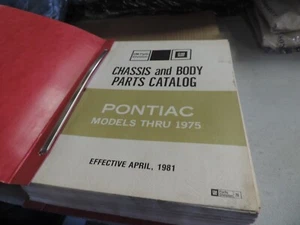 Pontiac Models thru 1975 Chassis and Body Parts Catalog GM Parts Division - Picture 1 of 4