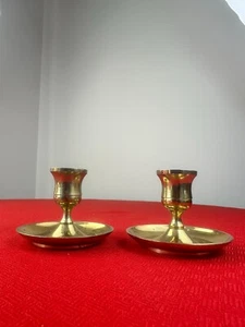 VTG Original Collectible BRASS CANDLESTICK HOLDER JAPAN Rustic MCM Home Decor - Picture 1 of 8
