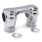 Chrome 2" Risers 1.25" Handlebar Top Clamps For Harley Dyna Fat Bob Wide Glide