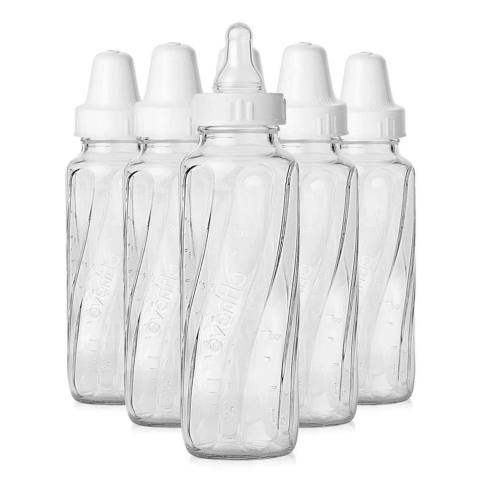3 Glass Baby Evenflo Classic 8 Oz Bottles 8oz BPA - CC