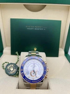 Rolex Yacht-Master II 116681 44mm 18K EverRose Steel Two Tone Blue Hands w/ Box - Picture 1 of 9