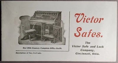Folleto catálogo Victor Safe & Lock Co. Cincinnati OH Victor Safes ca1905 B5-70 Foto 1 de 4