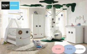 Now by Hülsta minimo komplett Babyzimmer Hellblau Blau Hellrosa Rosa Weiß NEU - Afbeelding 1 van 8