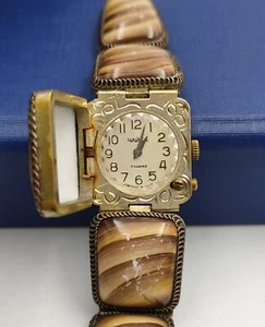 RAR Original Sowjetische Vintage Armbanduhr CHAIKA Emaille Steine Damen UdSSR Watch - Bild 1 von 17