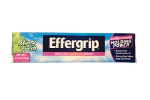 (1) Effergrip Minty Fresh Zahnersatz Haftcreme 2,5oz Neu - Bild 1 von 3