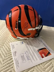 Casco da campo firmato Joey Joe Burrow JSA autenticato LOA COA taglia intera - Foto 1 di 6