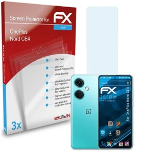 atFoliX 3x Screen Protection Film for OnePlus Nord CE4 Screen Protector clear - Picture 1 of 8