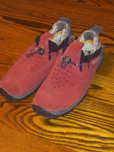 TIMBERLAND SCARPE ELEGANTI LANA ROSSO SCAMOSCIATO TREKKING TRAIL DONNA 7 PASSEGGIO MIRTILLO