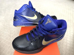 2009 Nike Zoom KOBE IV 4 GRADIENT LA LAKERS BLACK CONCORD GOLD PURPLE 344335 073 - Picture 1 of 9