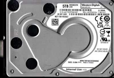 WD50NDZW-11BCSS1 S/N: WXT2D WESTERN DIGITAL 5TB THAILAND SEP 2023 - Image 1 of 2