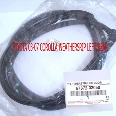 Toyota Corolla 2003-2007 ORIGINAL FÁBRICA Puerta trasera L Goma Resistente a la intemperie Sello Foto 1 de 4