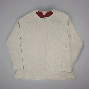 Carbon 2 Cobalt Sweater Size XL Mens Oatmeal Studio Henley Pullover Workwear - Picture 1 of 11