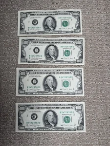 Series 1990 US One Hundred Dollar Bill $100 New York B Small Face - Picture 1 of 2
