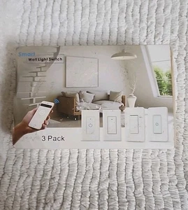 Pack of 3 Smart Home Smart Switch WiFi Remote -Cell App Alexa & Google Control - Picture 1 of 4
