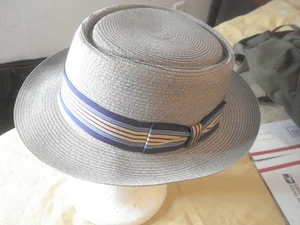 Fedora de paja Biltmore vintage, hecha en Canadá, talla 7-5/8, ¡gran forma! - Imagen 1 de 3