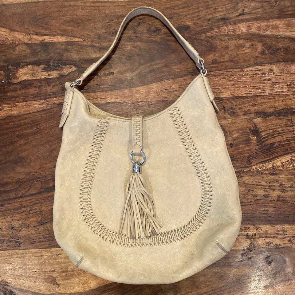 Bolso de Hombro Hobo Lauren Ralph Lauren Indian Cove Gamuza Cuero Negro Foto 1 de 4