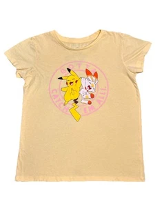 Camiseta amarilla Pokémon Pikachu con estampado gráfico niñas pequeñas talla mediana 7/8 - Imagen 1 de 6