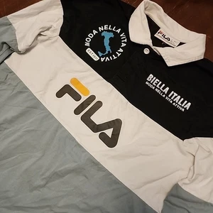 Vintage Fila Biella Italia Moda Nella Vita Attiva Rugby Polo Long Sleeve Jersey - Picture 1 of 7