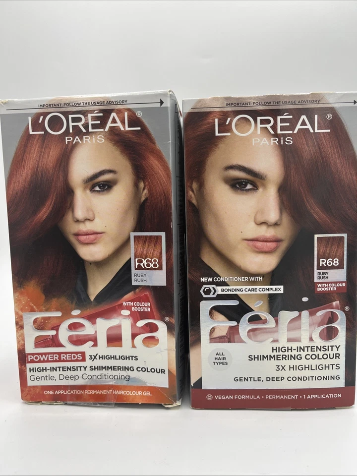 L'oreal Paris Feria Power Reds High-intensity Shimmering Colour Rich Auburn R68 1 EA