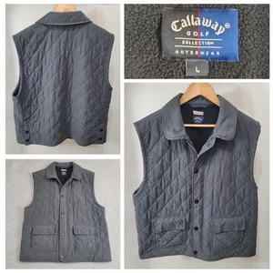 Chaleco acolchado de golf Callaway vintage para hombre grande gris cremallera completa a presión excelente - Imagen 1 de 20