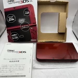 【Casi Como Nuevo】Nintendo Nuevo 3DS LL Rojo Metálico Portátil TOP IPS LCD versión japonesa - Imagen 1 de 24