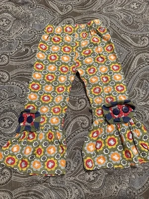 Pantalones florales con volantes de pierna ancha Jelly the Pug talla 3t para niñas taza de té olla fiesta Foto 1 de 4